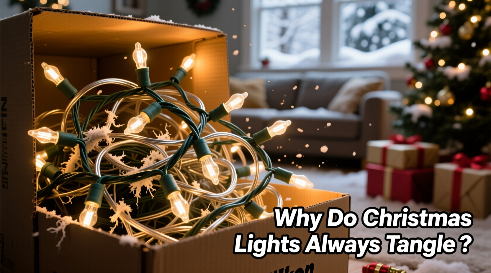 why do christmas lights always tangle and is there a foolproof way to prevent it