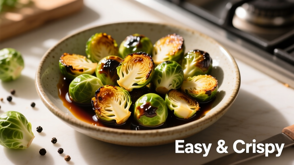 Air Fried Brussels Sprouts with Balsamic (Crispy & Easy!)