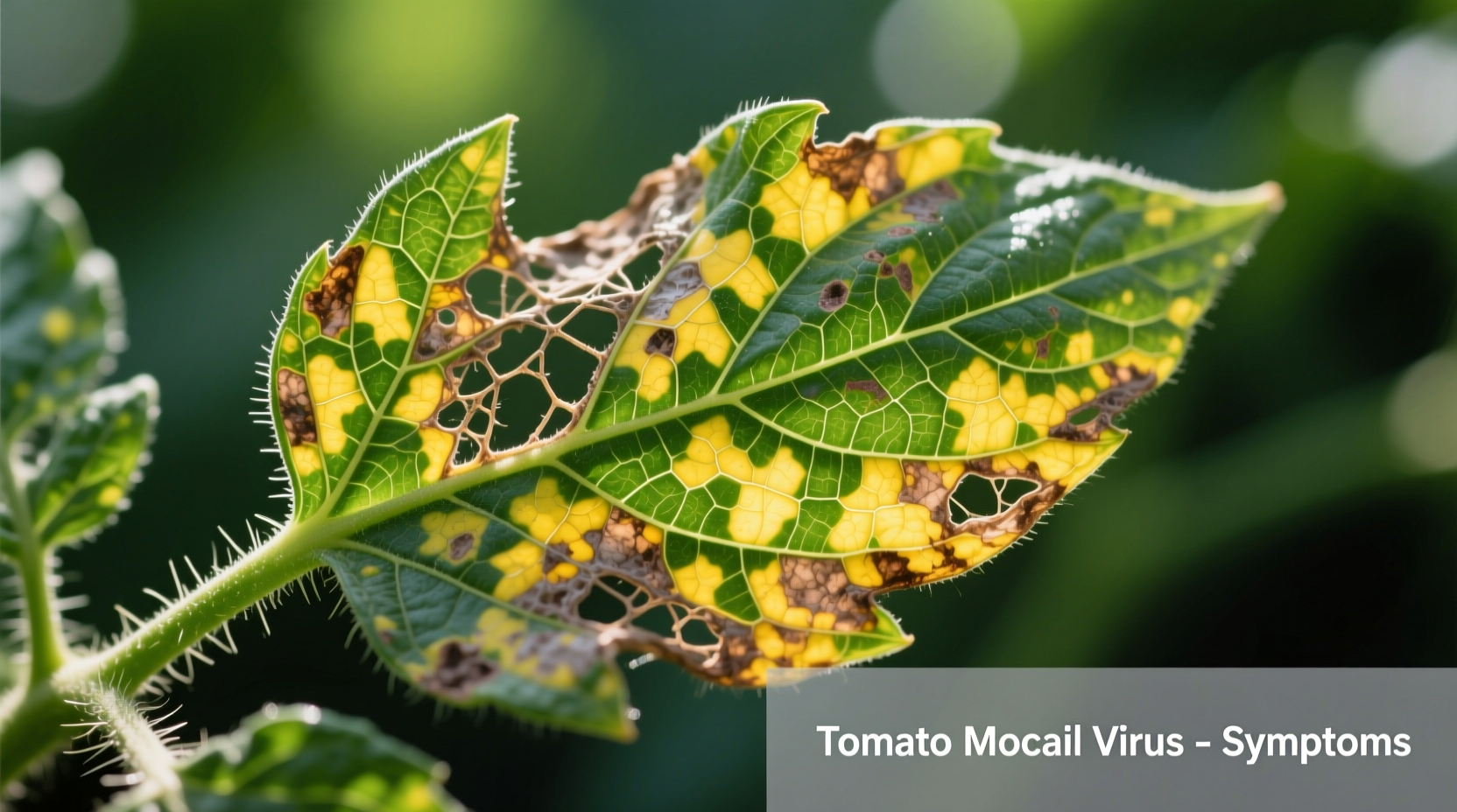 Tomato leaves showing mosaic virus patterns
