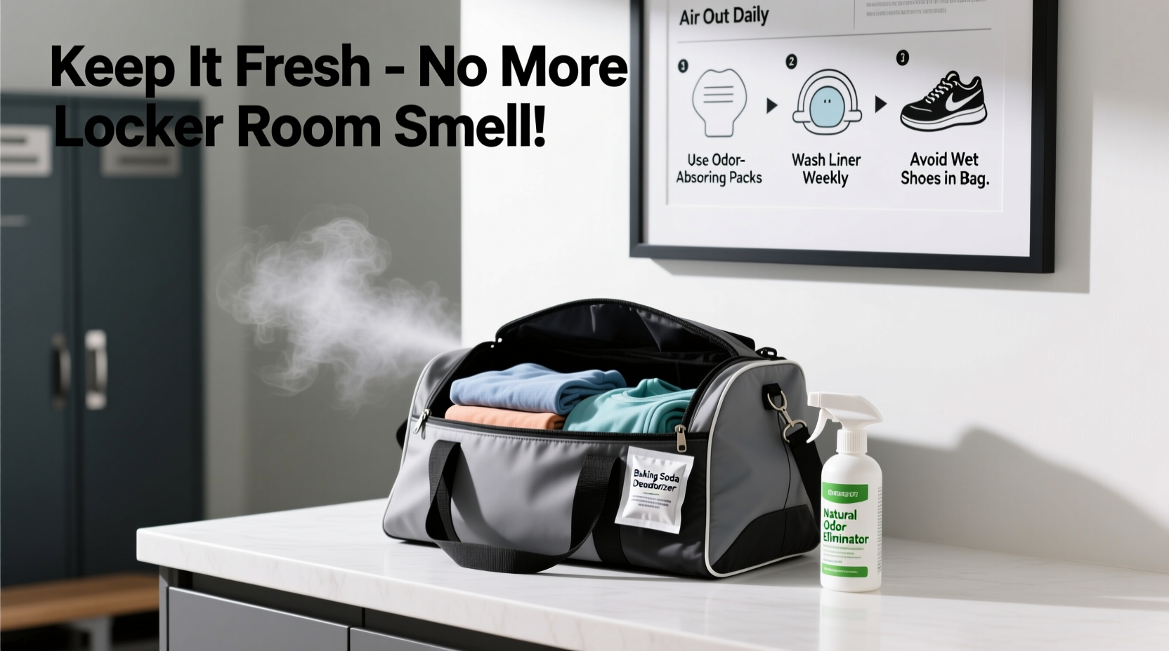 how to keep your gym bag from smelling like a locker room