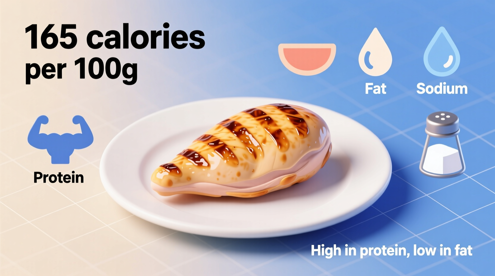 how many calories in cooked chicken breast
