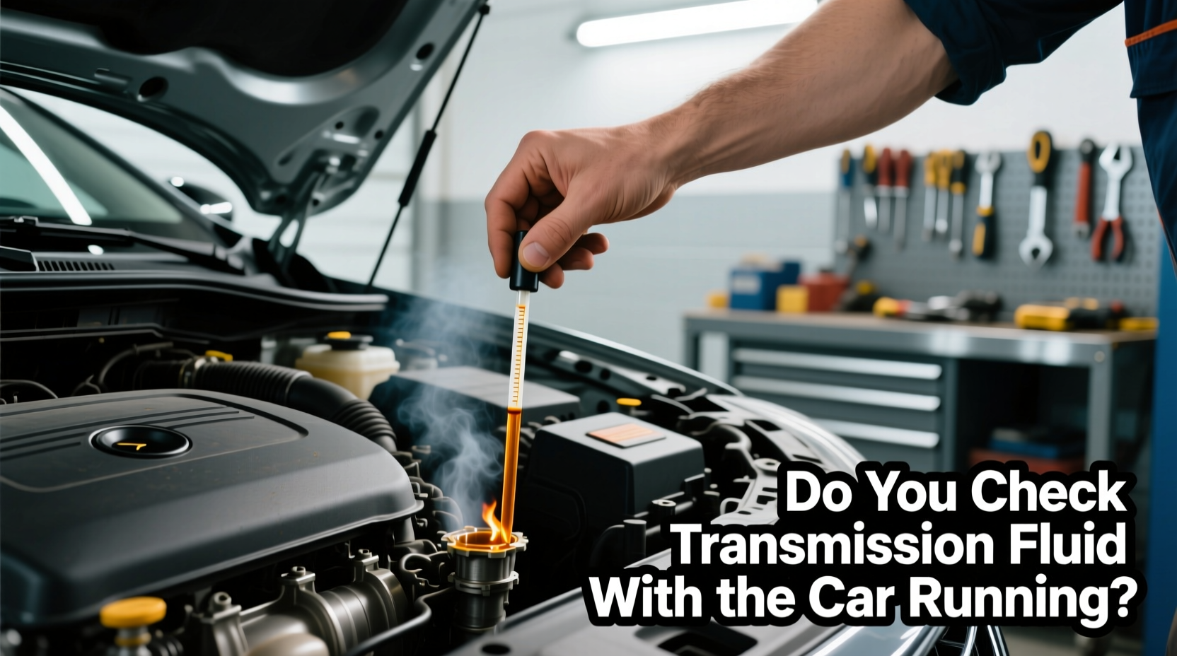 do you check transmission fluid with the car running