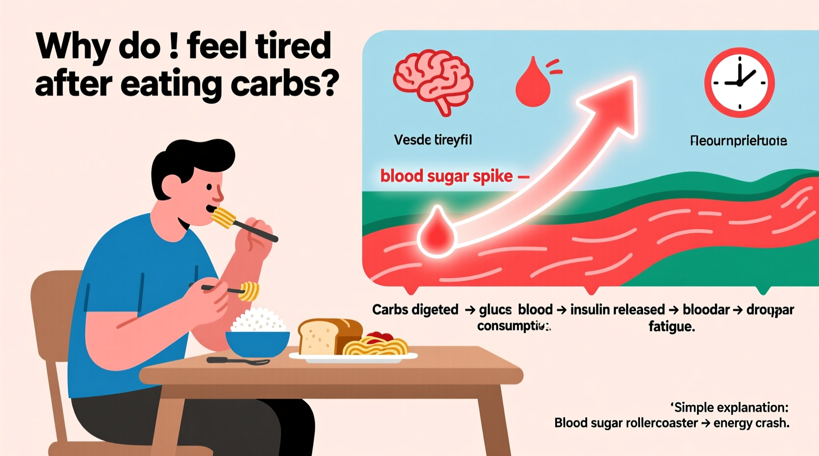 why do i feel tired after eating carbs blood sugar explained simply