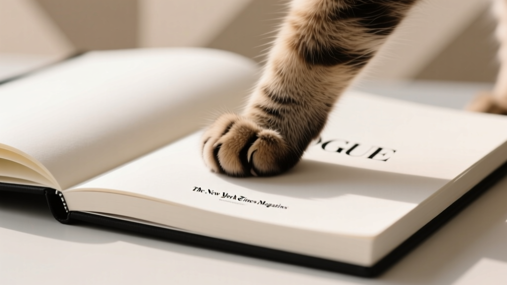 Cat Paw Holding the Edge of Your Notebook