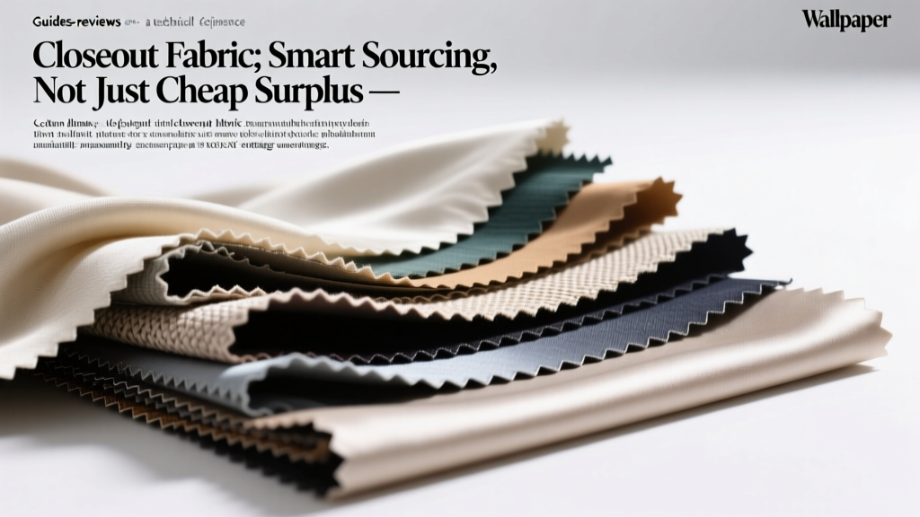 Closeout Fabric: Smart Sourcing, Not Just Cheap Surplus