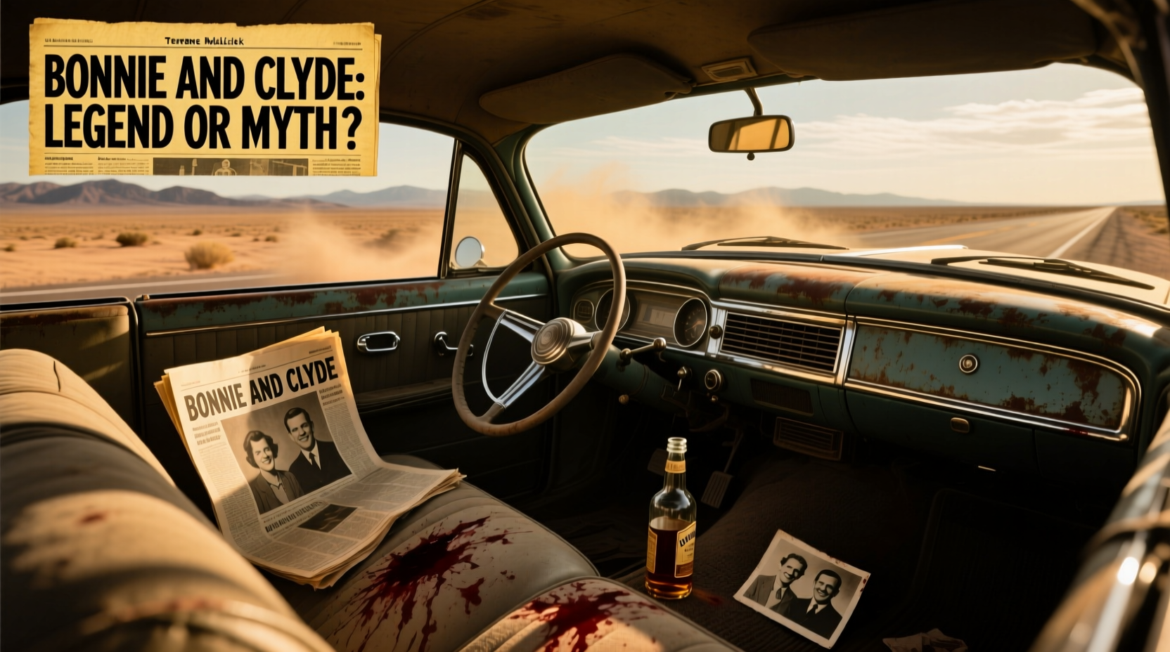 is there still blood in the bonnie and clyde car