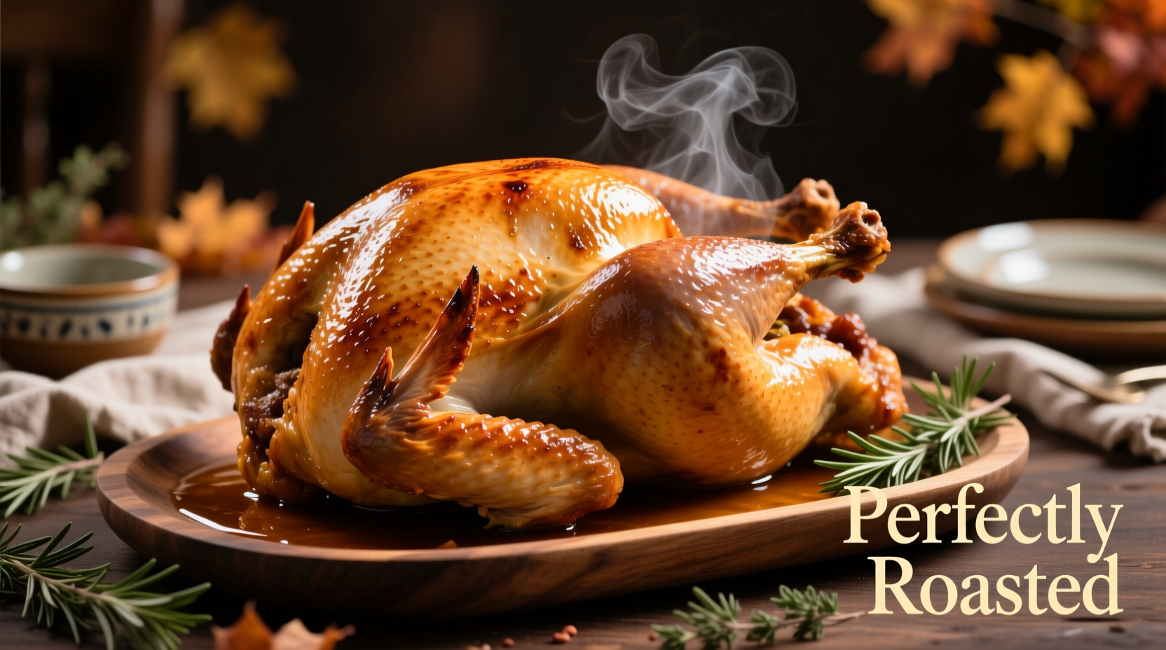 Perfectly roasted 16 lb turkey with golden skin