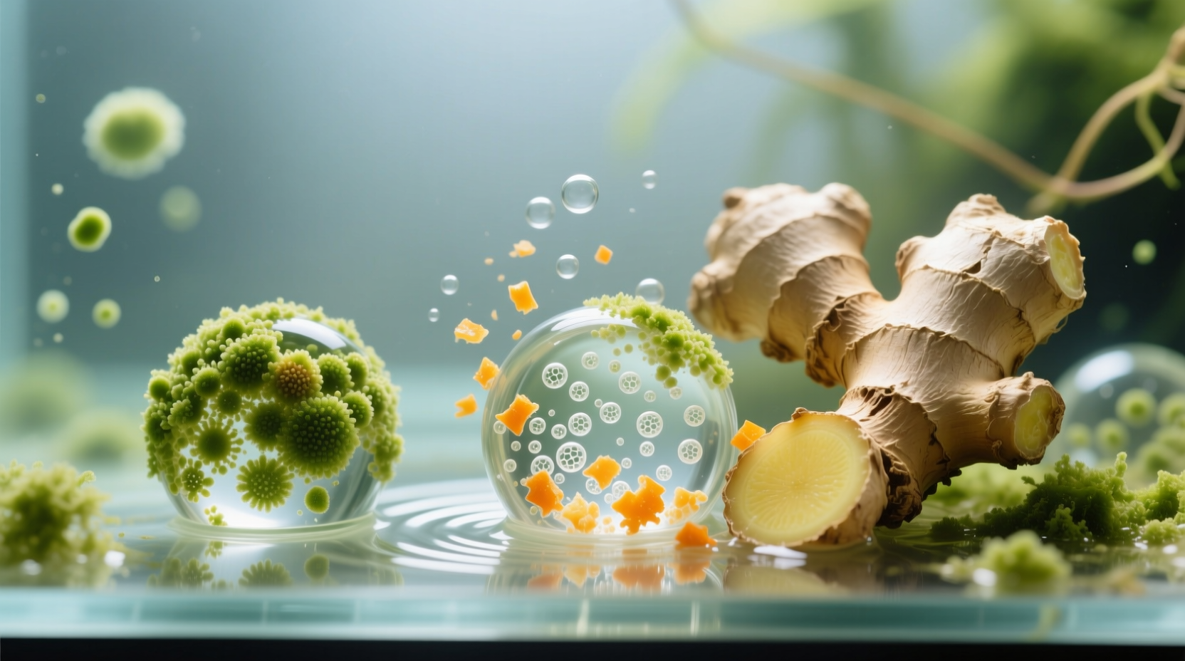 eco friendly cleaning ginger root for air stones