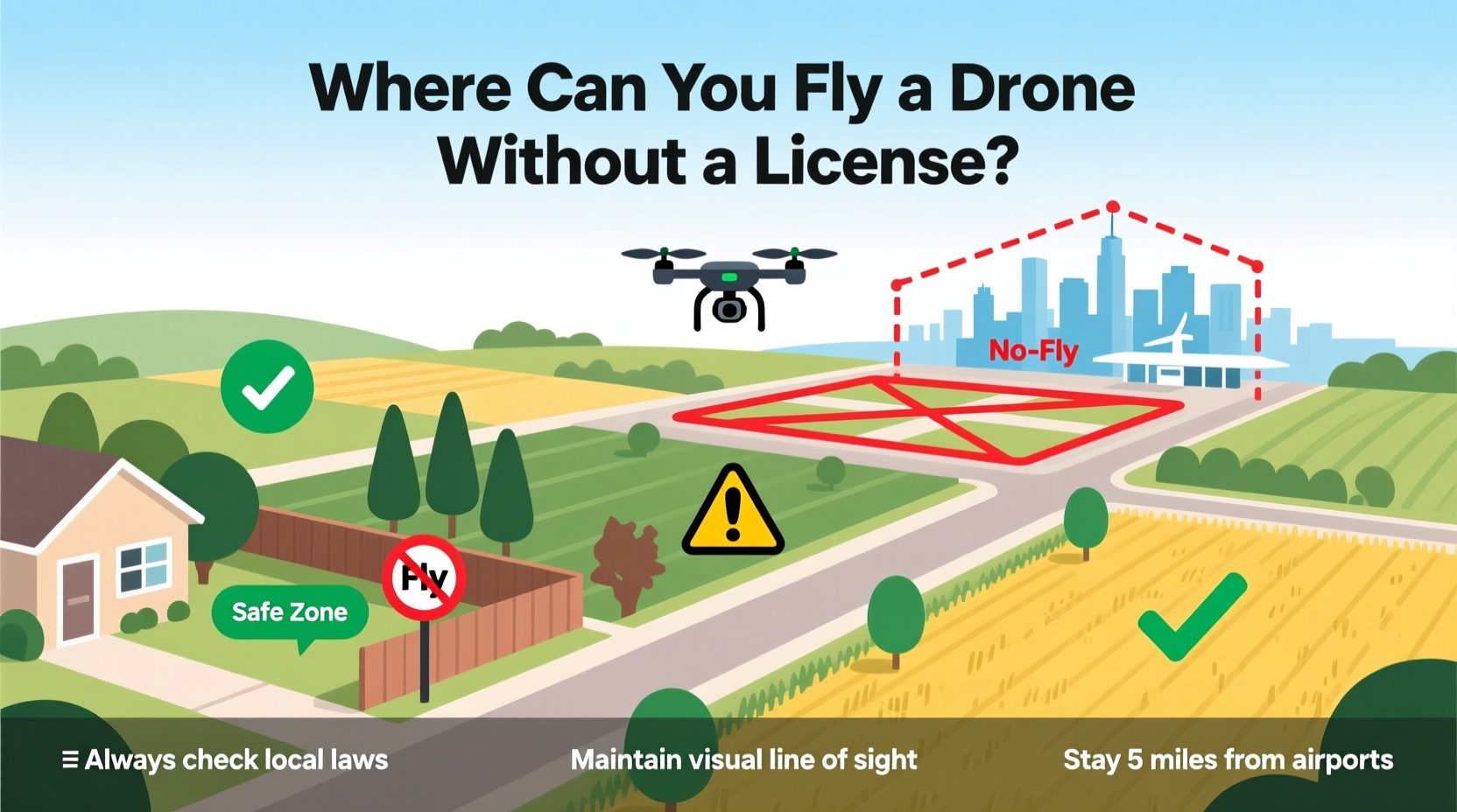 drone laws for hobbyists where can you actually fly without a license