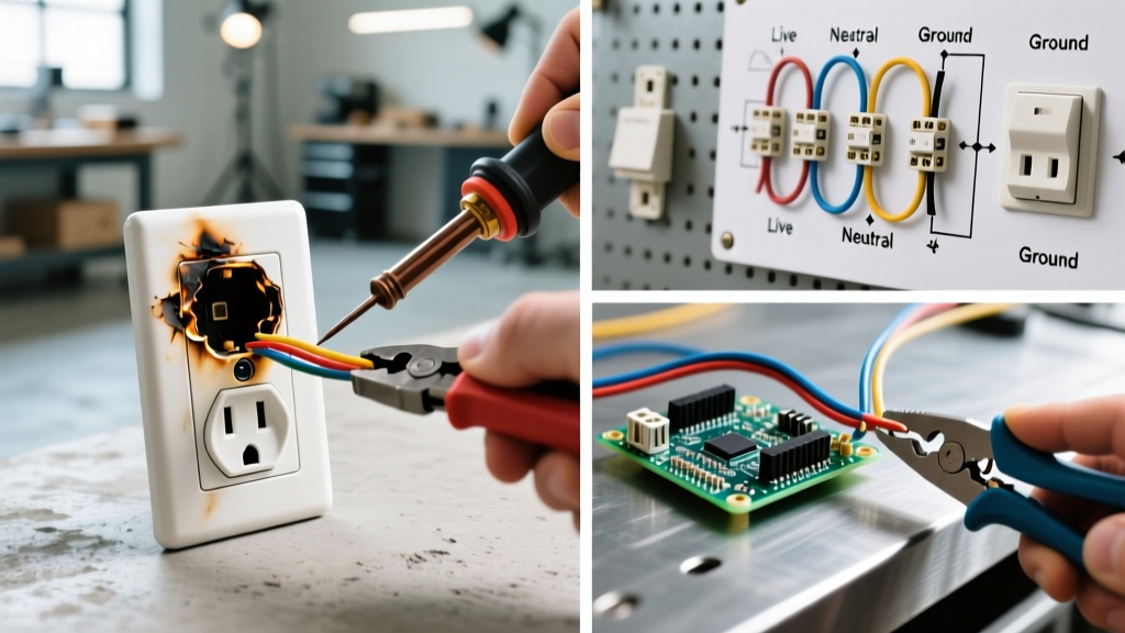 Replacing a Burnt Electrical Outlet and Plug: Step-by-Step