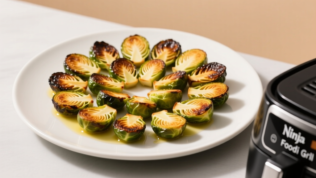 Perfect Crispy Brussels Sprouts in Ninja Foodi Grill