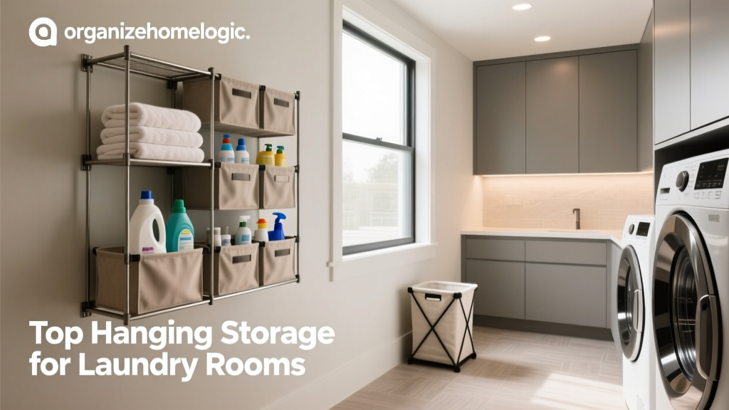 Top Hanging Storage for Laundry Rooms