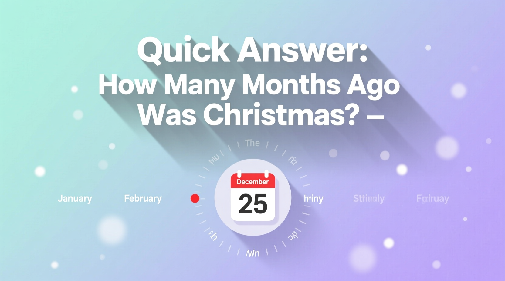 how many months ago was christmas