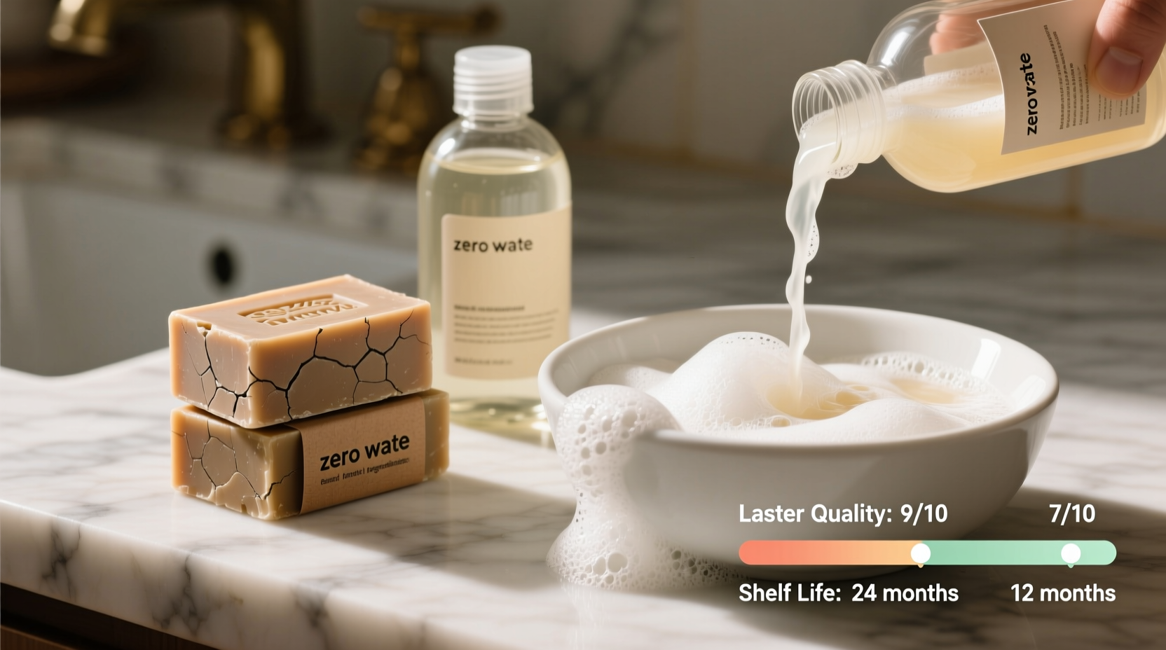 zero waste shampoo bars vs liquid shampoos which lathers better and lasts longer