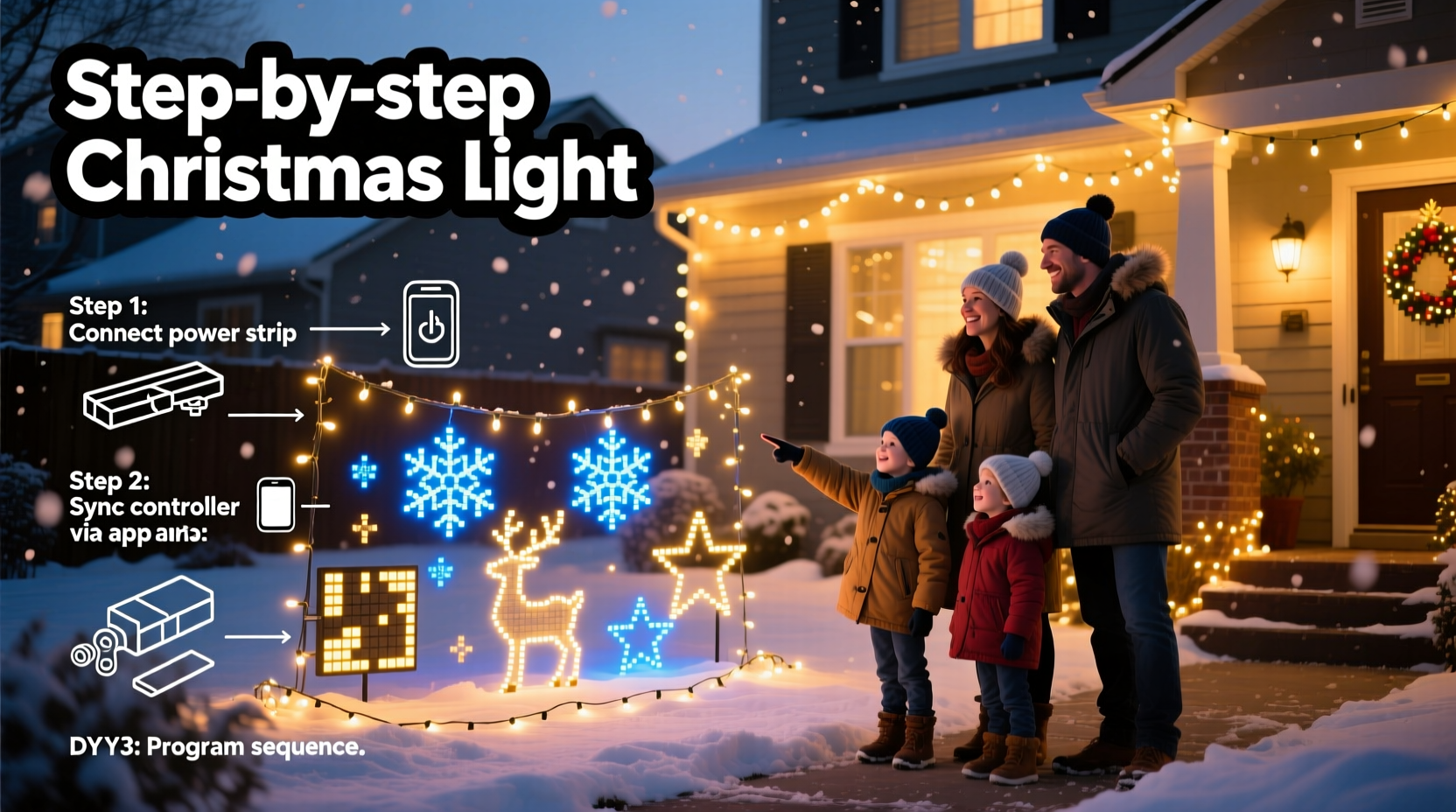 how to make your own animated christmas light display with affordable kits