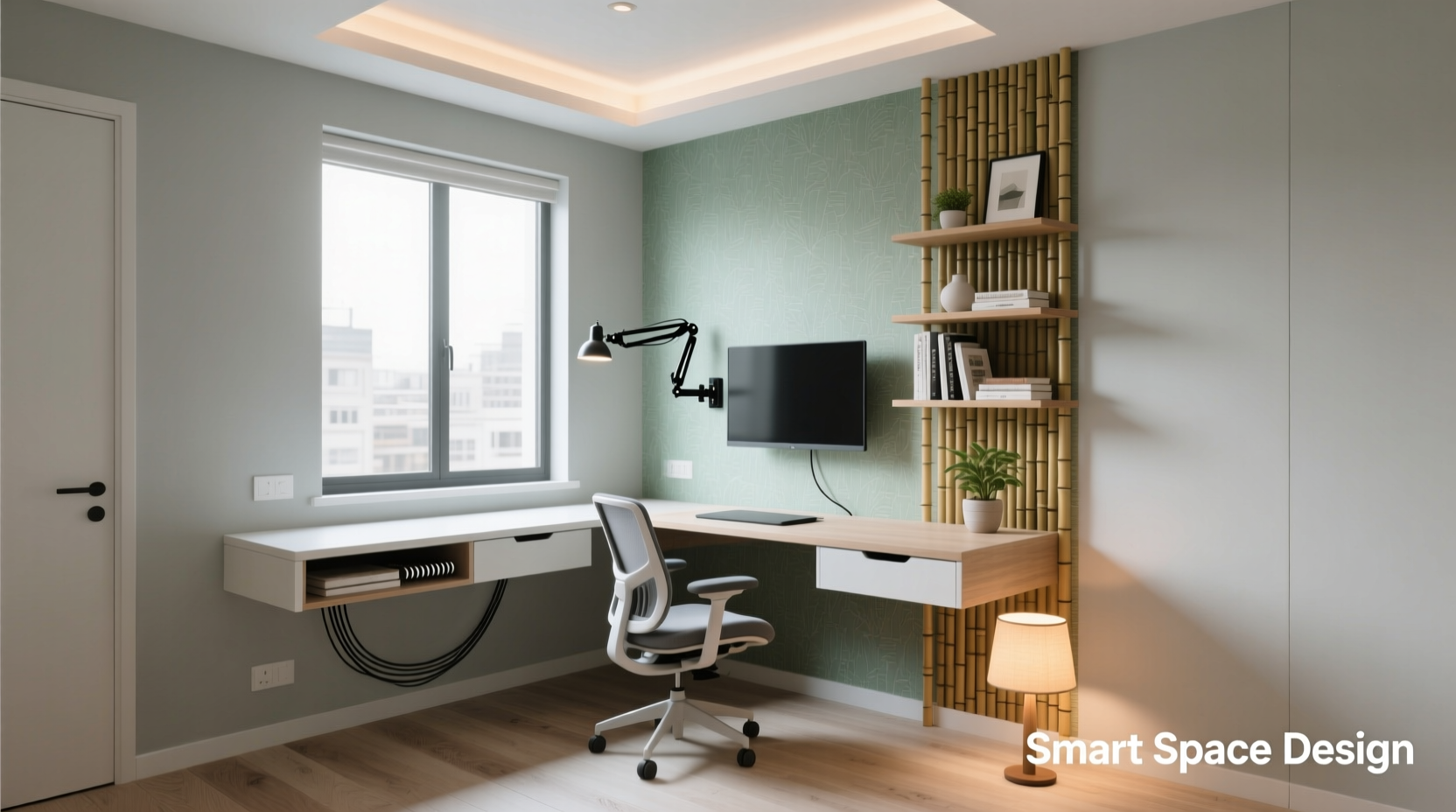 how to set up a home office in a small apartment smartly