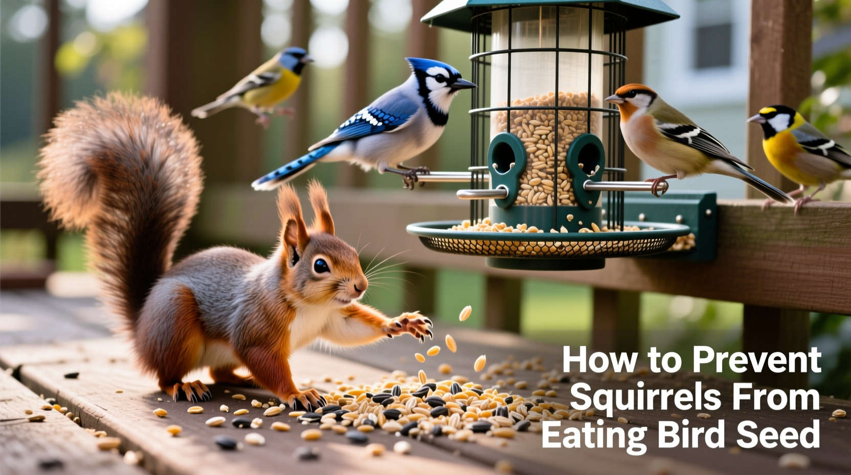 How to Prevent Squirrels From Eating Bird Seed