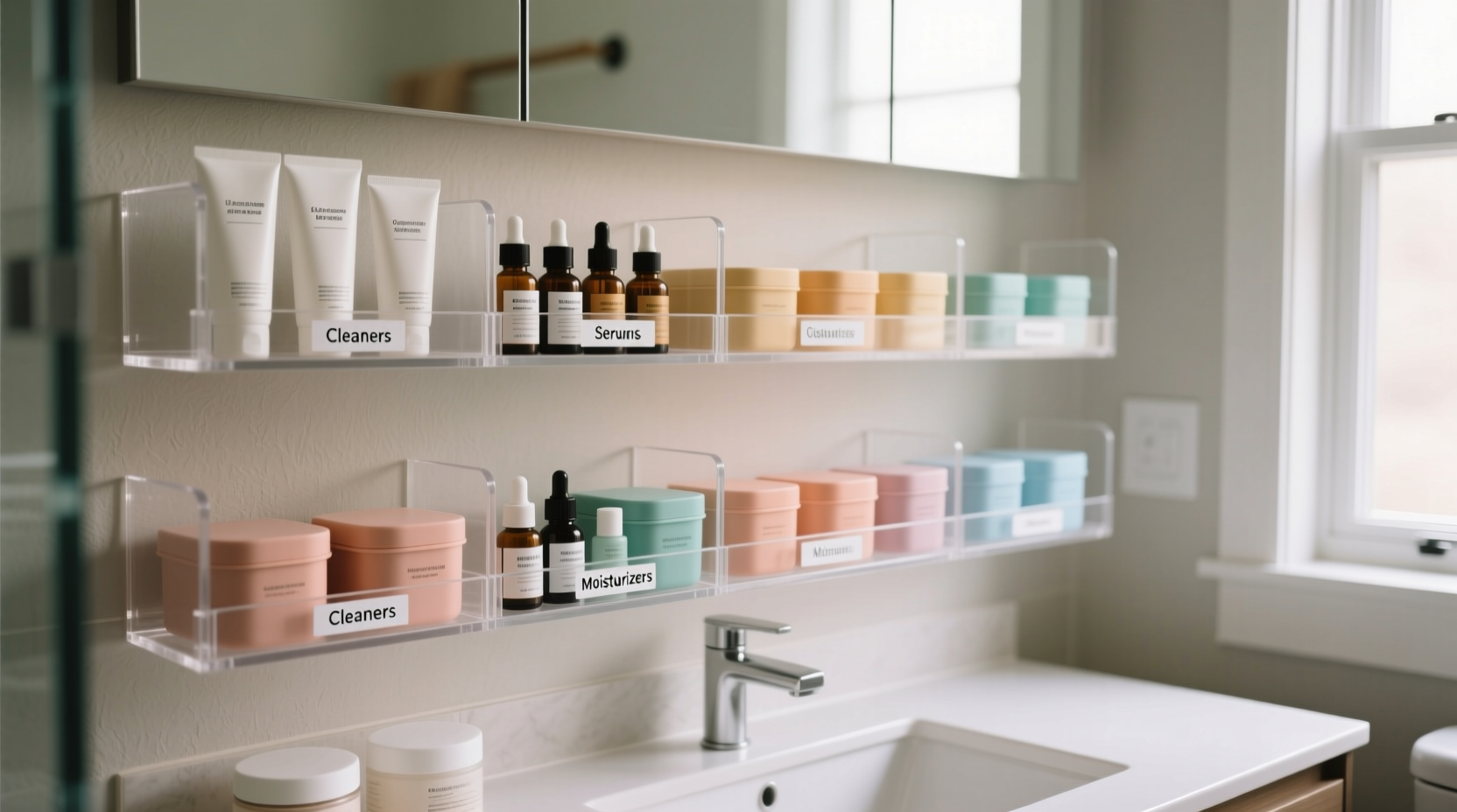 closet organization tips for skincare storage
