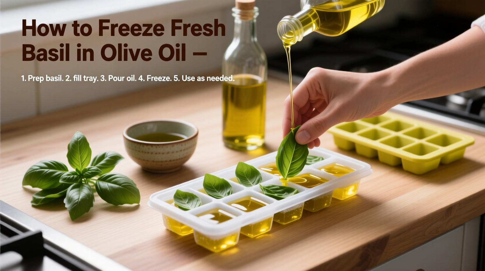 Freeze Basil in Oil: 12-Month Storage | TheHomeSprouts