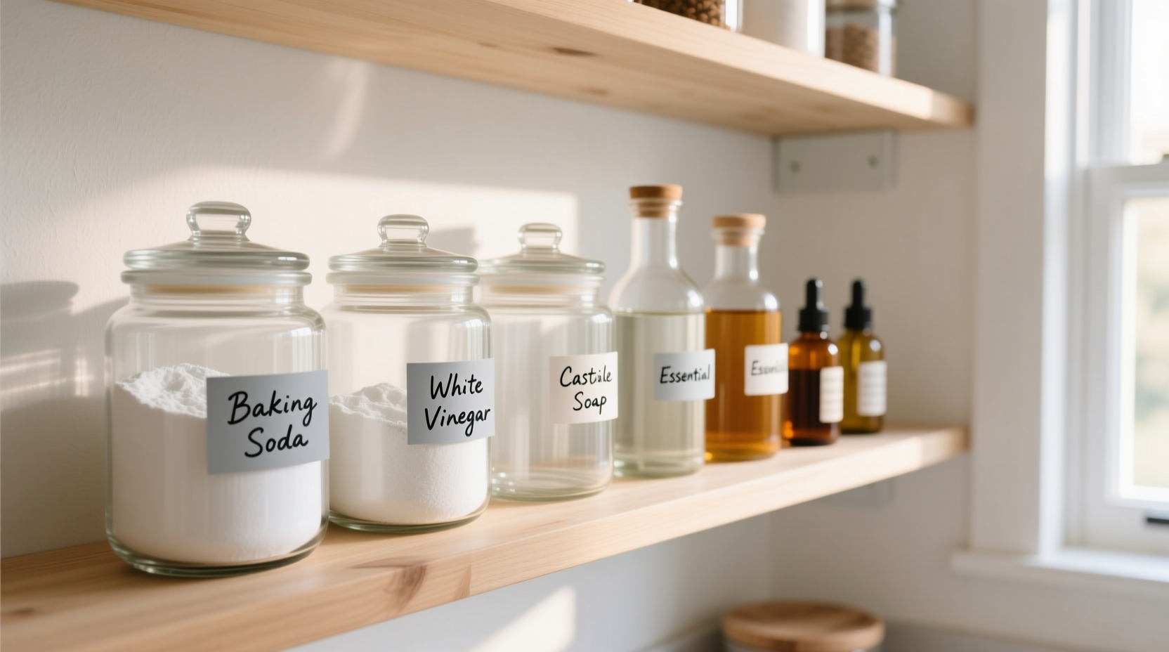 diy cleaners ingredient storage