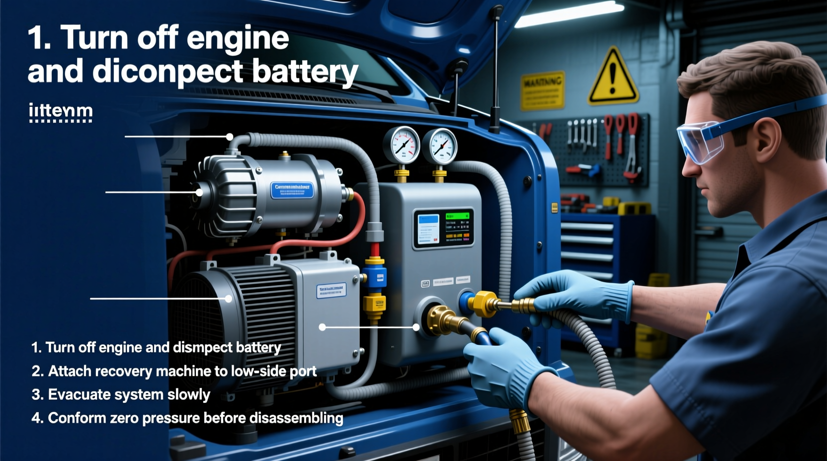 how to drain freon from car