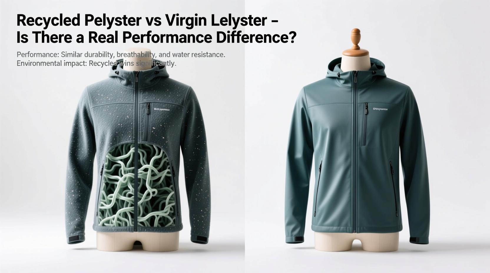 recycled polyester jacket vs virgin polyester is there a real performance difference