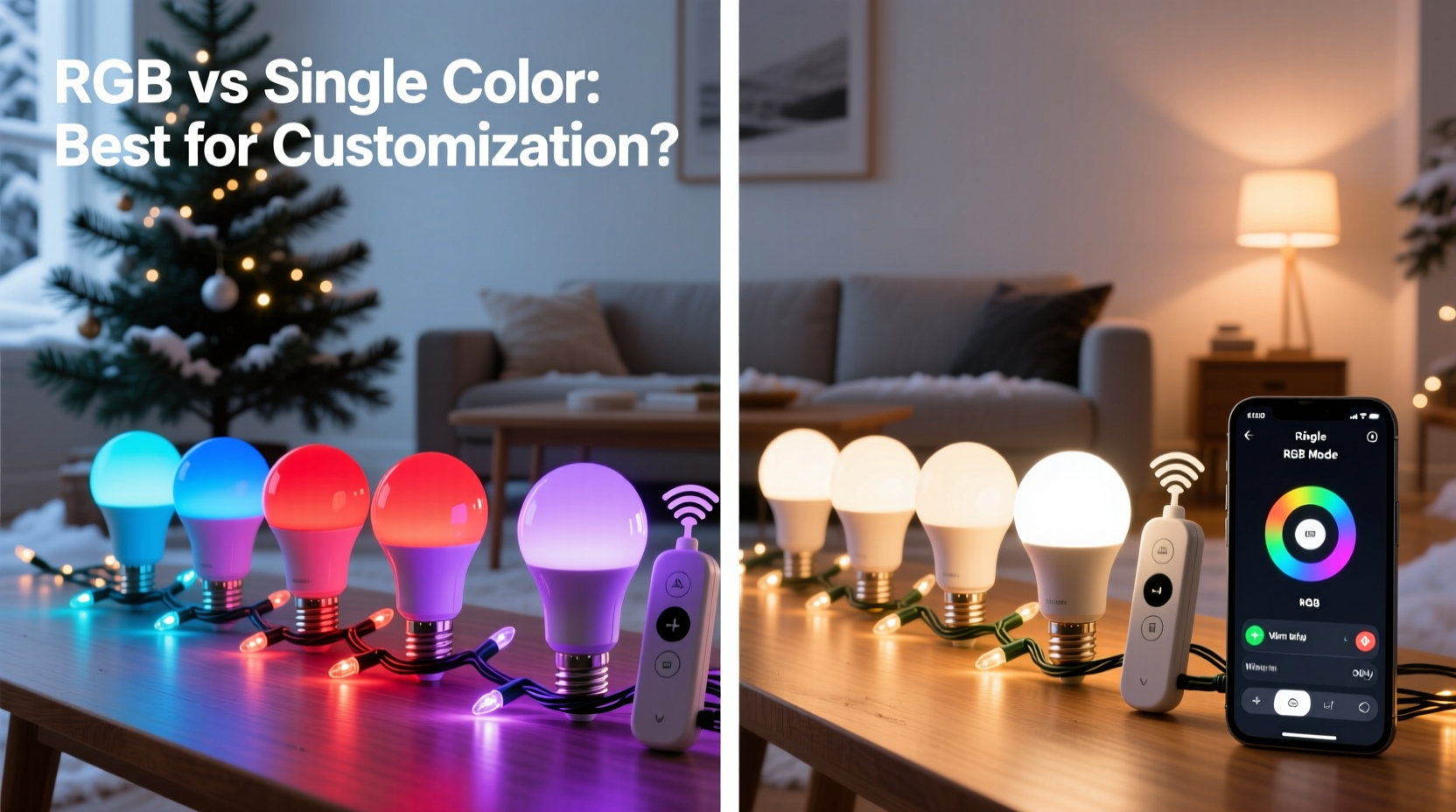 rgb vs single color christmas lights best options for customization
