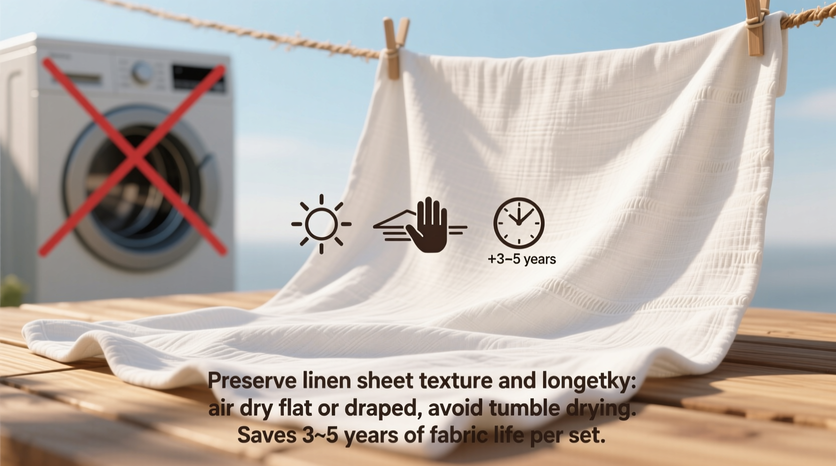air dry vs tumble dry linen sheets