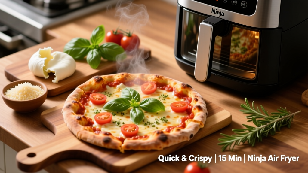 Crispy Ninja Air Fryer Pizza Recipe (Ready in 12 Min!)