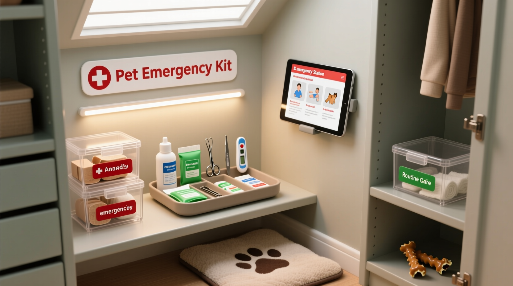 closet organization tips pet first aid station worth it