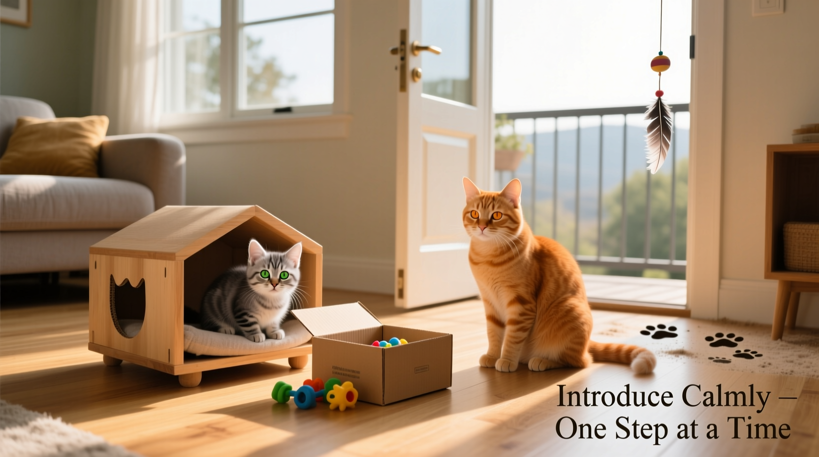 how to introduce a new kitten to resident cat peacefully