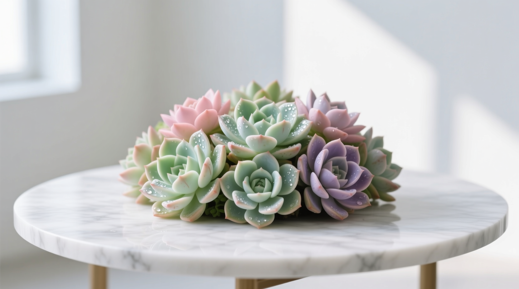flower shaped succulents