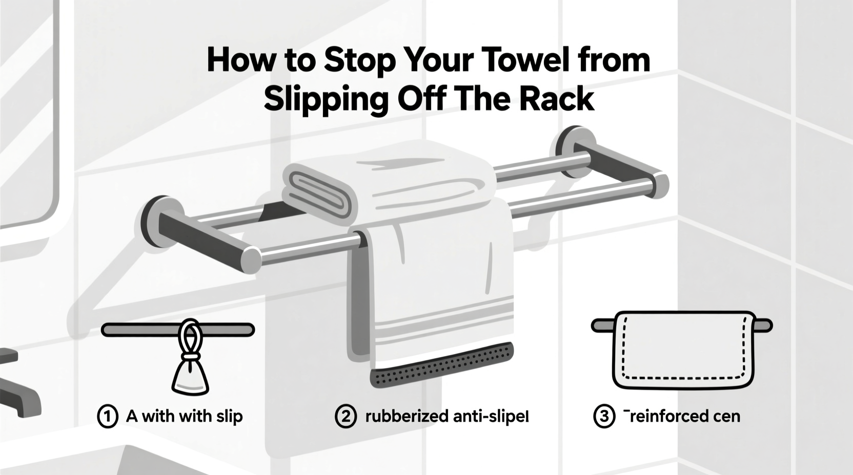 how to stop your towel from slipping off the rack simple fixes