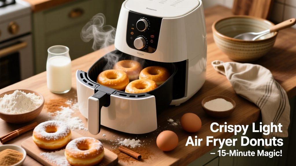 Crispy Air Fryer Yeast Donuts (75% Less Oil!)