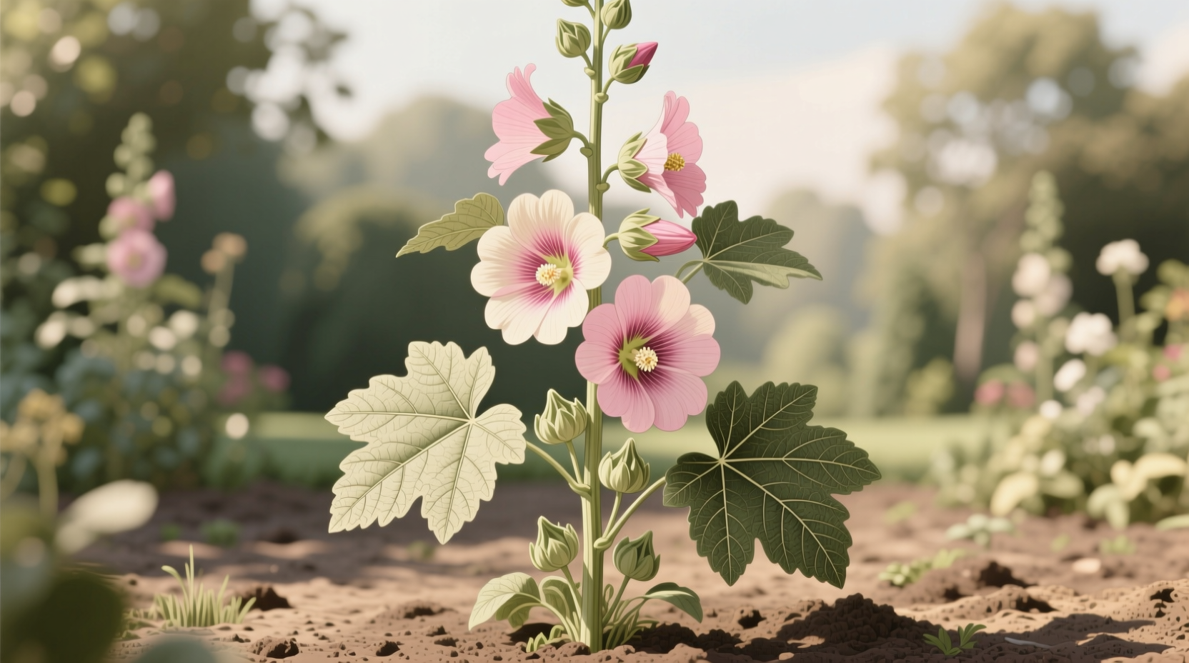 is a hollyhock a perennial