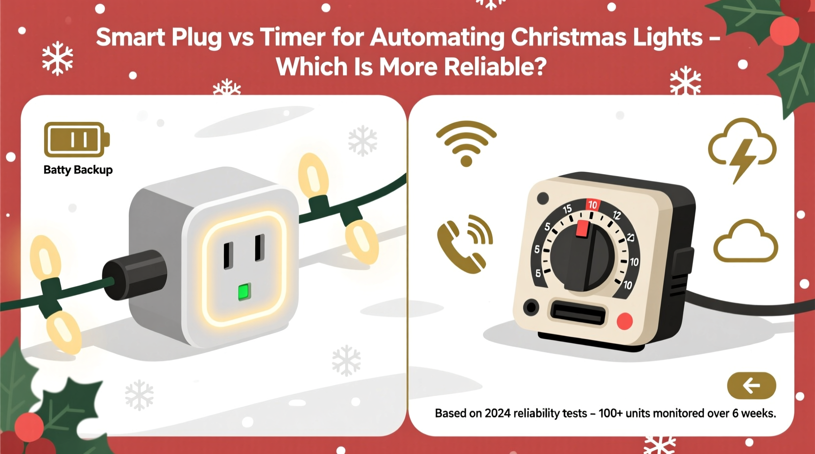 smart plug vs timer for automating christmas lights which is more reliable