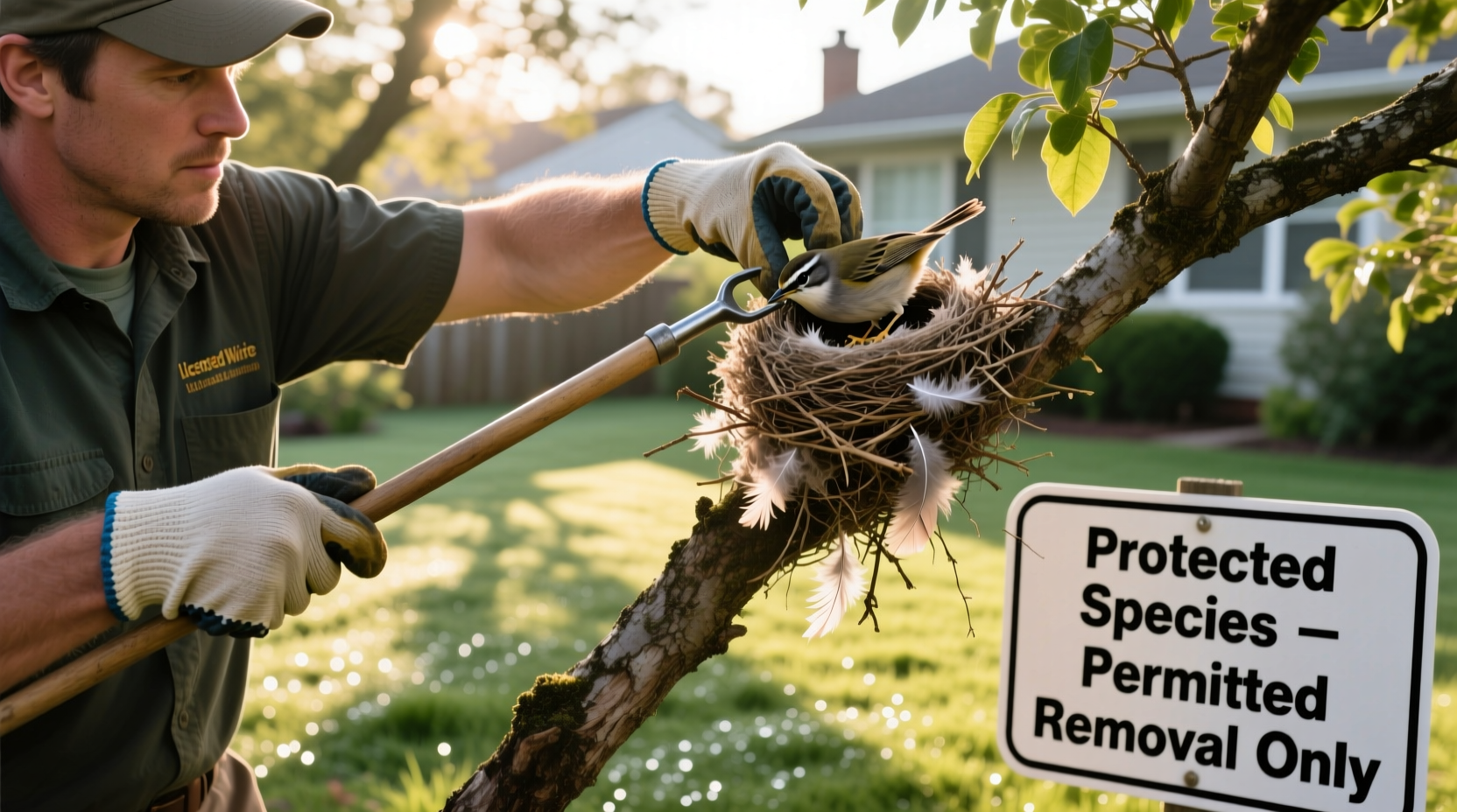 how to remove birds nest