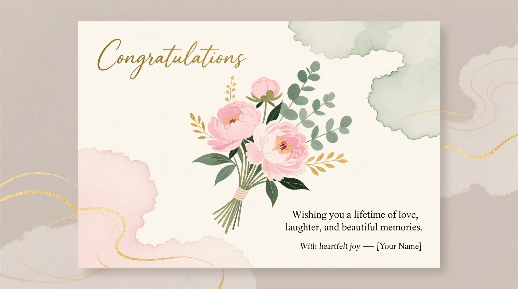 what to write in a wedding card