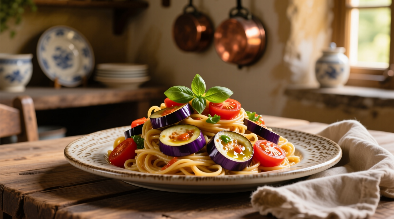 eggplant tomato pasta