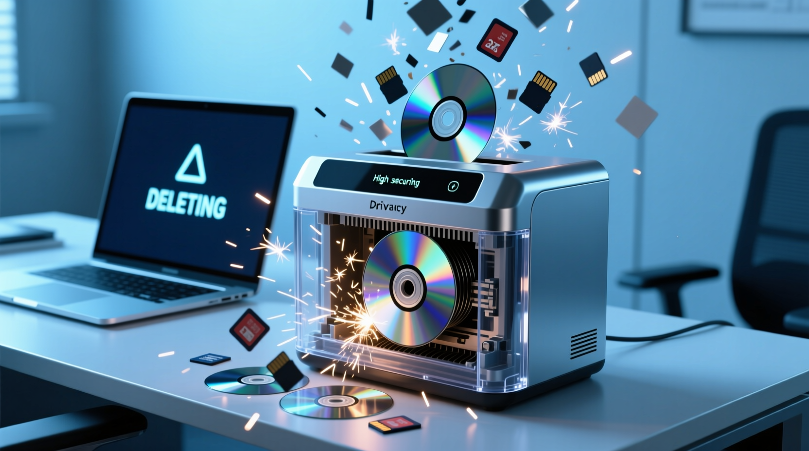 dp shredder securely shreds your files