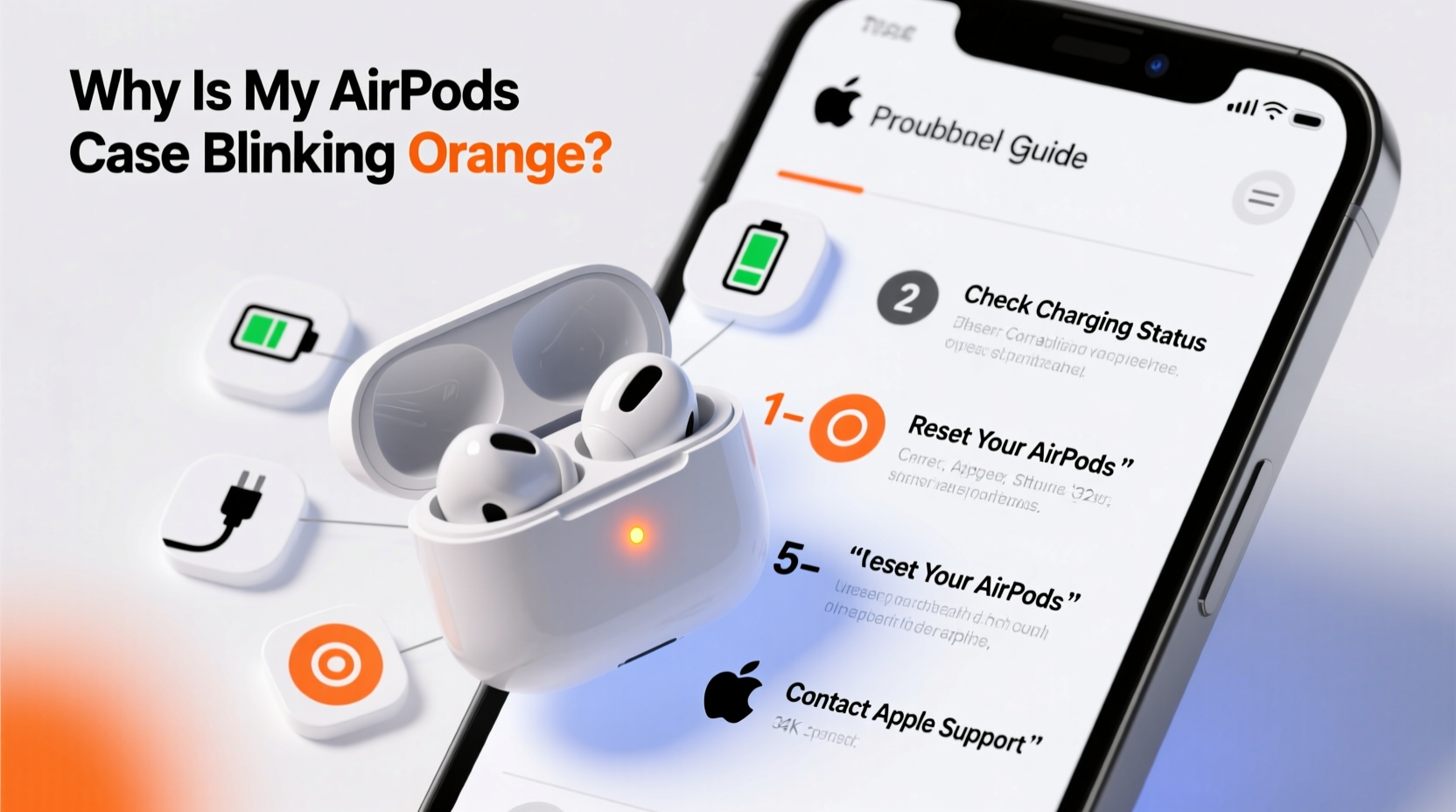 why does my airpod case blink orange and what to do about it