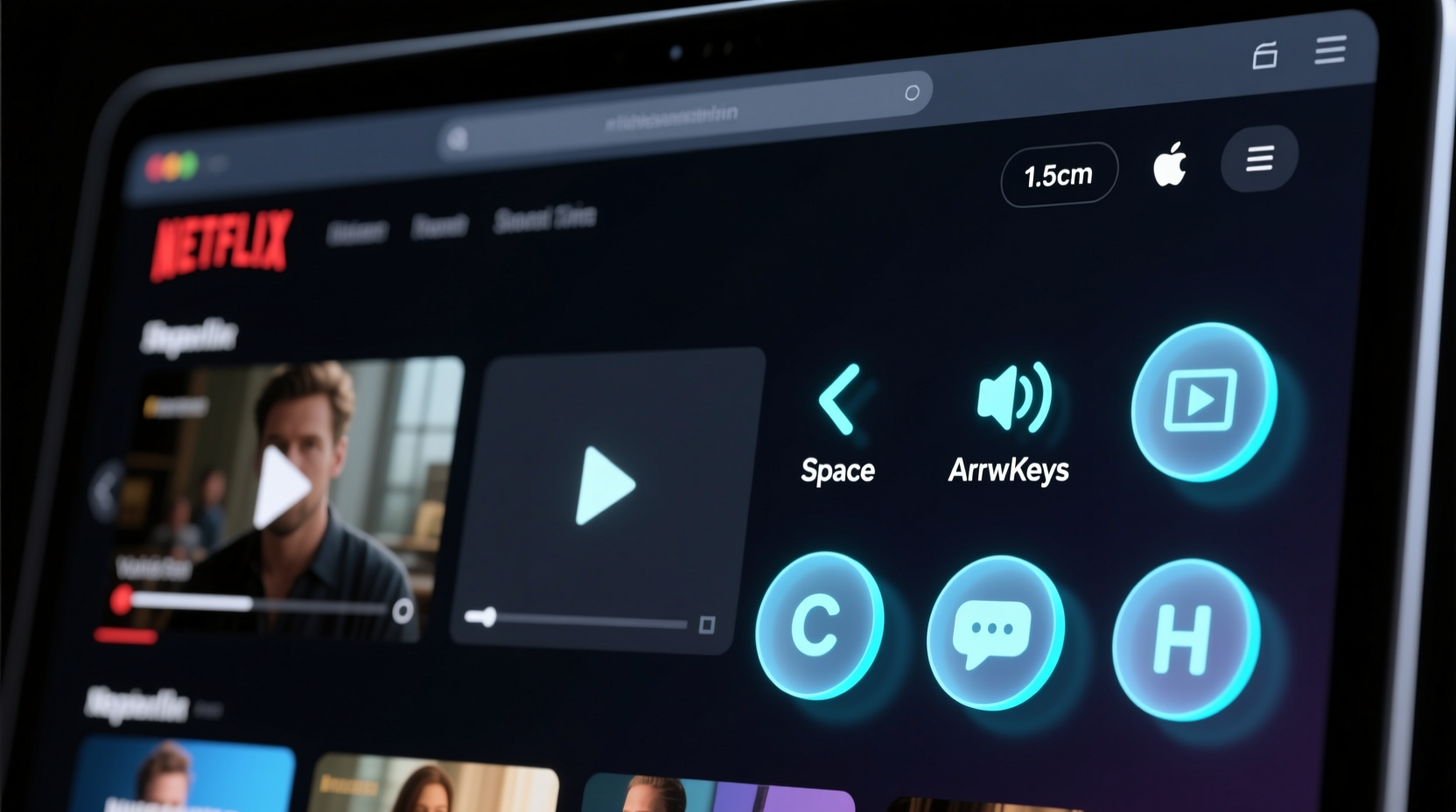 add keyboard shortcuts to netflixs web interface