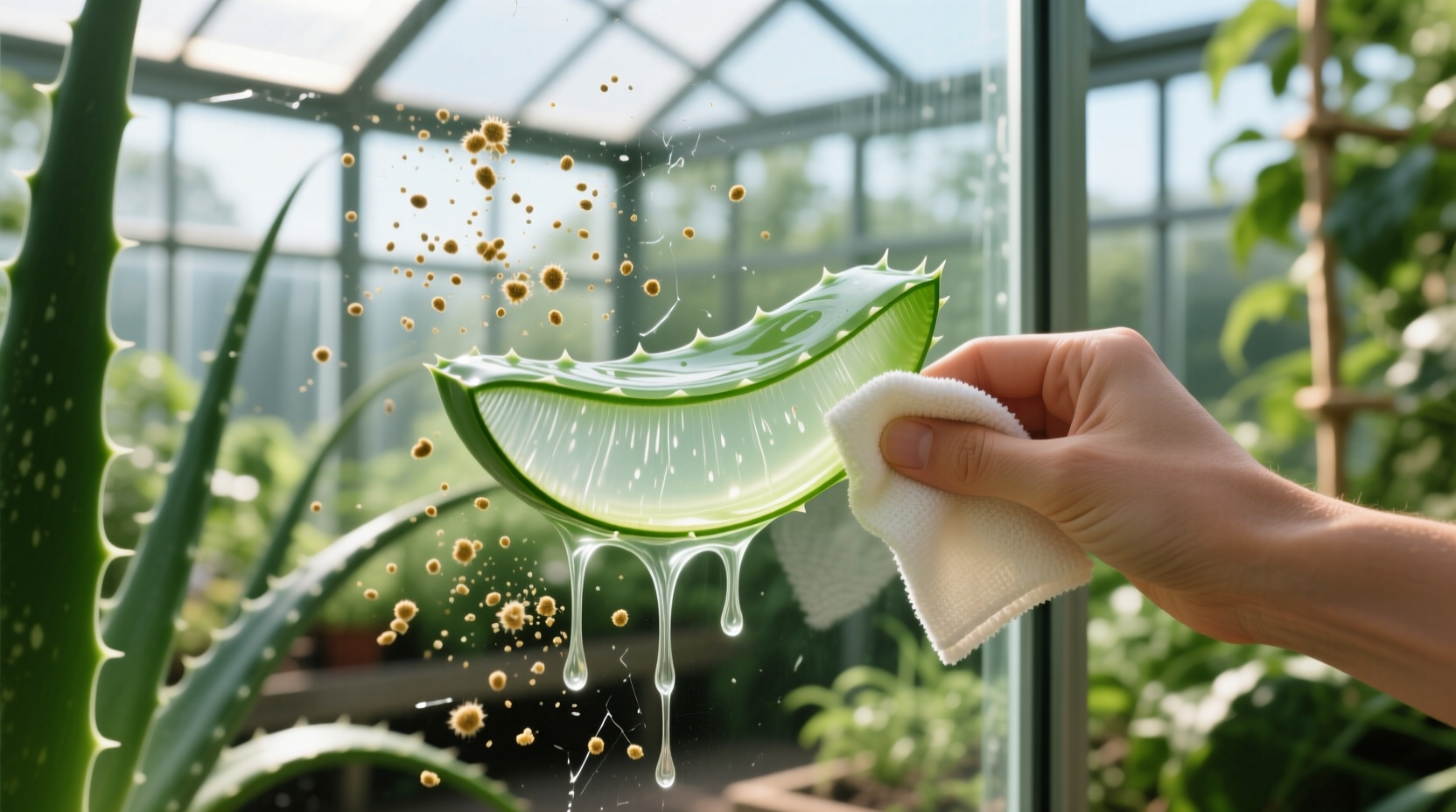 Eco-Friendly Pollen Removal for Greenhouse Glass