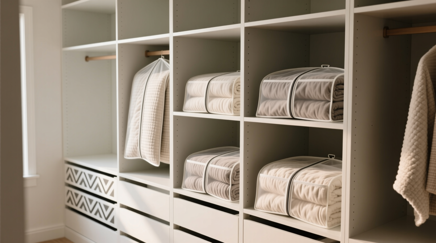 weighted blanket closet storage tips