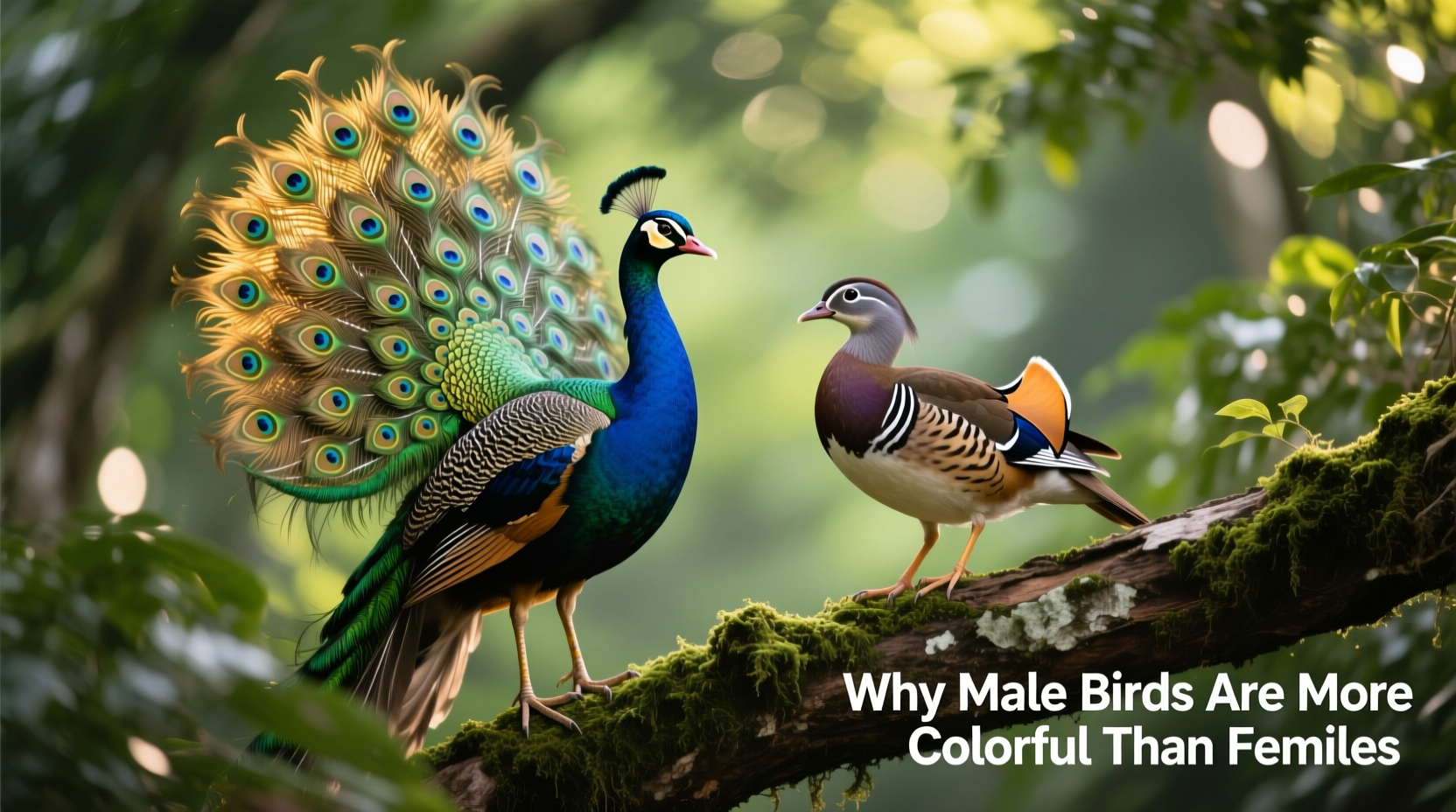 why are male birds more colorful