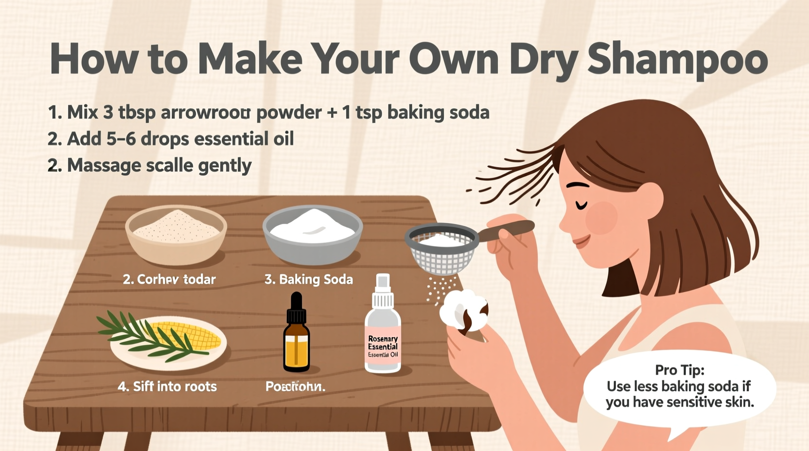 how to make your own dry shampoo with pantry ingredients that work