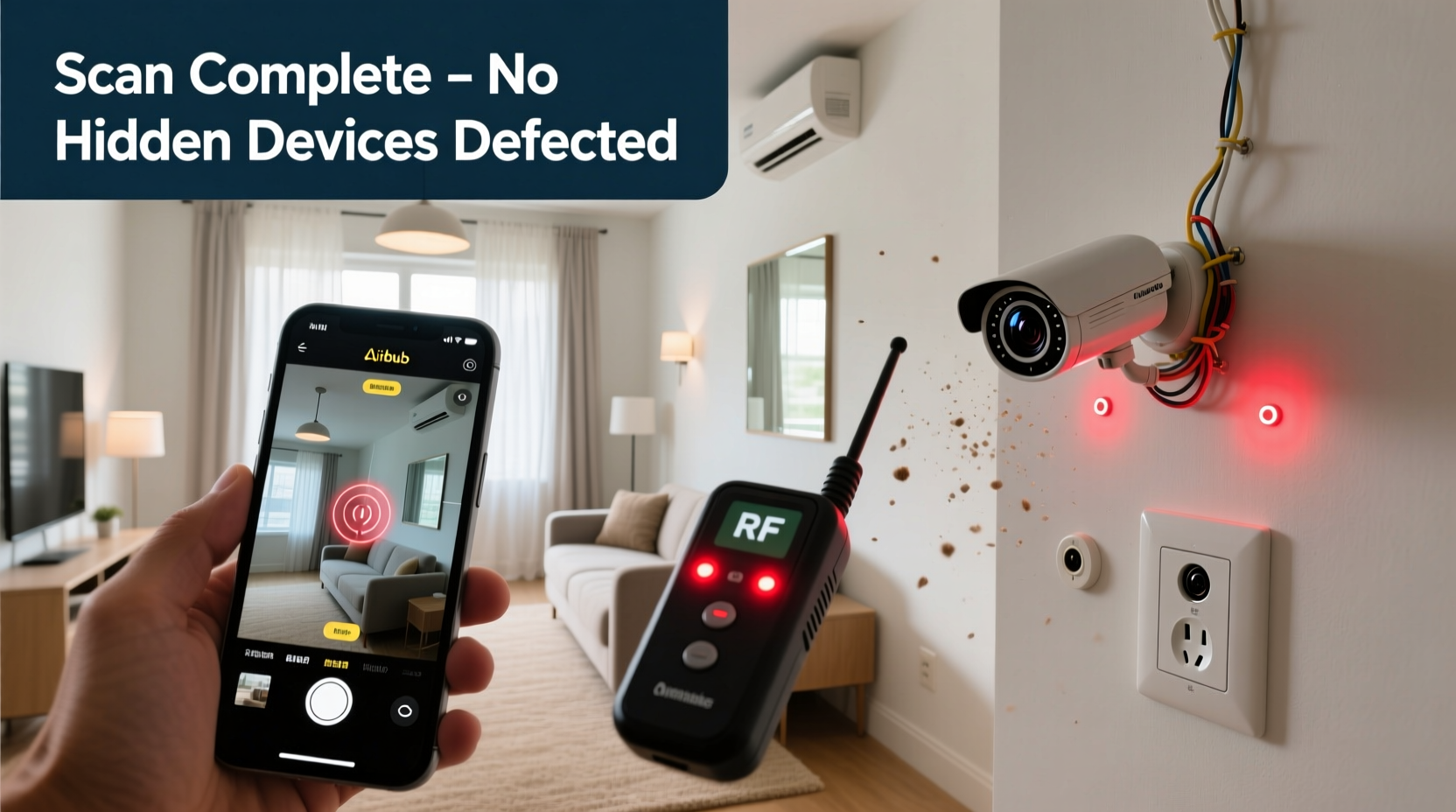 hidden camera detection how to sweep an airbnb for safety