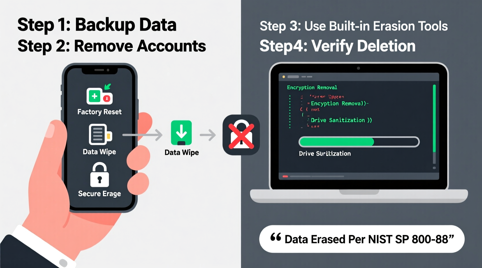 how to securely erase data from old electronics before selling