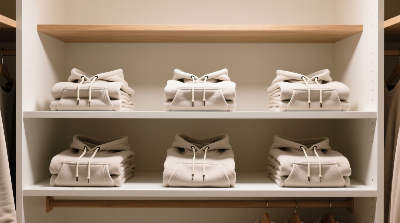 hoodie folding that preserves drawstrings pockets