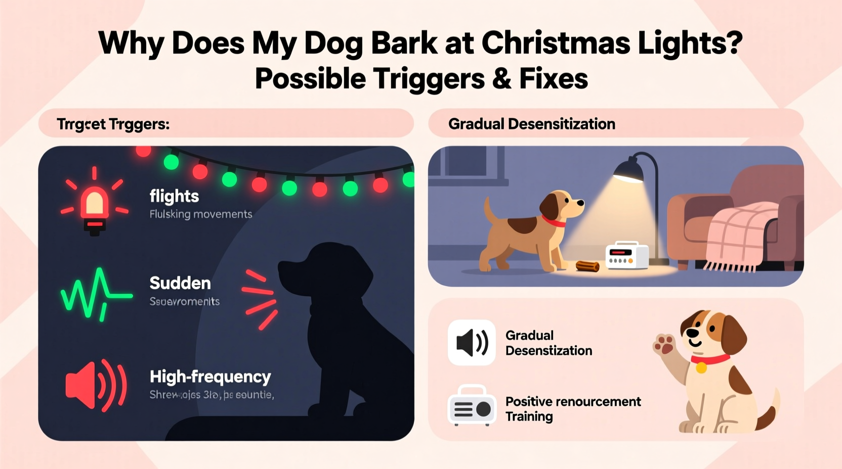 why does my dog bark at christmas lights possible triggers and fixes